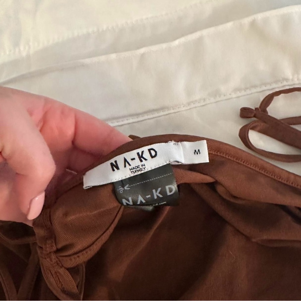 Brown Drawstring Women's Bag - Picture 3 of 3